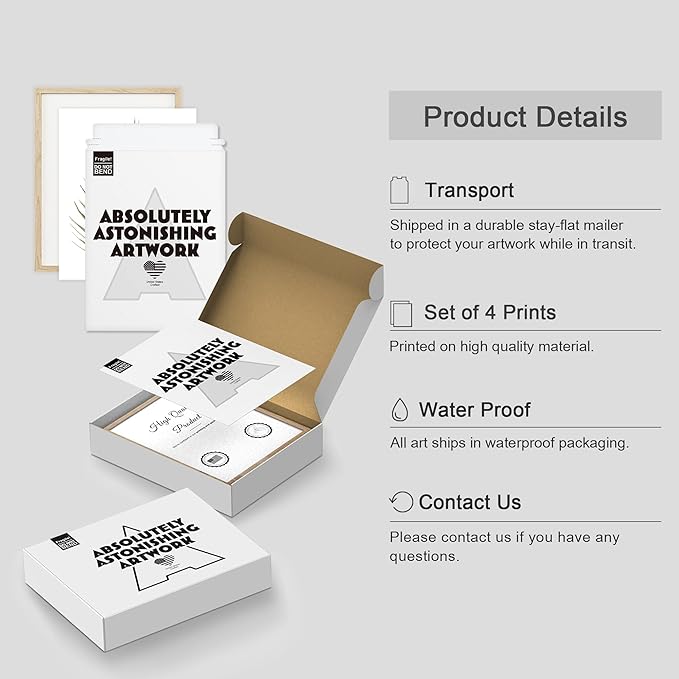 SIGNWIN Framed Banana Palm Monstera Leaf Wall Art, Set of 4 Green Pastel Wall Decor Prints, Nature Wilderness Wall Décor for Living Room, Bedroom - 8"x10" Natural