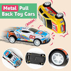 AZEN 120 Pcs Pull Back Cars Party Favors for Kids 4-8 8-12, Mini Vehicles Toy Bulk, Party Favor Race Cars Toys, Goodie Bag Stuffers for Birthday Party