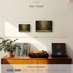 ElephantStock Vintage Tennis Racket Wall Art - Horizontal Framed Canvas - 1-Piece Living Room Wall Decor - Photography Sports Canvas Print - Brown and Black Decor for Wall - 13" X 9"