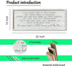 ZZJJHYWGQ Love Grows Best In Houses Just Like This Quote Sign 32"×12" Rustic Love Theme Quotes Couples Wall Decor Family for Above Bed Master Bedroom large Romantic Wall Art Hanging (White)