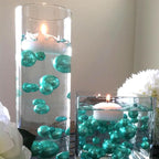200 PCS Lake Green Vase Fillers, Pearls Bead for Centerpieces Vases, 10/14/20 MM No Hole Beads, Fake Pearls for Wedding Birthday Anniversary Theme Party Table Centerpieces Decor