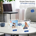 3Pack Clear Magnetic Picture Frames 5×5 Inch - Scalloped Picture Frame with 10+10mm Thick Block, Double-Sided Clear Display | Trendy Home Decor & Modern Gift Idea (3Pack, 5×5)