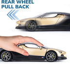 Car Toys for Boys 1 32 Diecast Cars Collectibles Car Model Kit,Metal Toy Car for Boys and Girls,Pull Back Cars with Lights and Sounds,Cars for Kids Ages 3-5（Gold）