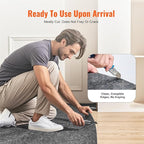 VEVOR Rug Pad Without Slip Resistance, Protective Cushioning Carpet Pad, 8' x 10', 1/2" Thick, 100% Pure Polyester Felt, 7-8㎡ Premium Comfort Underfoot Carpet Padding Rug Cushion for All Floors, Gray