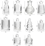 RUCKAE Small Clear Bud Vases Bulk 22 Pack Mini Flower Glass Vases for Centerpiece Table Wedding Decorations Home Decor Party(Transparent)