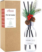 Clesh Reed Diffuser Set, 6.7 oz Cedar Scented Diffuser with Sticks, Home Fragrance Reed Diffuser for Bathroom Shelf Decor