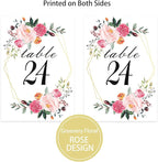 26 PCS Table Number Holder - Card Stand Wire Photo with Floral Cards, Place for Weddings Party Office Paper Memo Menu Note Clips, Gold