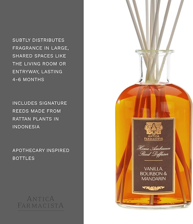 Antica Farmacista Home Ambiance Diffuser,Bourbon and Mandarin,16.9 Fl Oz