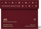 Skandinavisk JUL 'Christmas' Scented Candle. Fragrance Notes: Baked Gingerbread, Winter Cloves and Spiced Oranges. 3.17 oz.