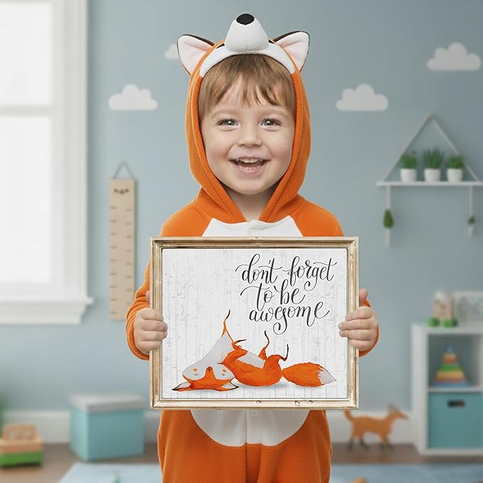 Fox Wall Art Prints (Set of 4) - Unframed - 8x10s | Woodland Nursery Decor | Room Decor Aesthetic | Farmhouse Decor | Living Room Decor for Animal Lovers