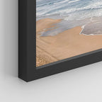 SIGNWIN Framed White Beach Grass Cloudy Ocean Sea Wave Horizon Wall Art, Set of 4 Landscape Colorful Wall Decor Prints, Nature Wilderness Wall Décor for Living Room, Bedroom - 12"x16" Black