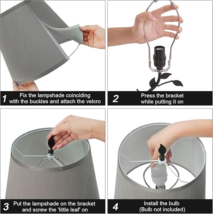 Kakanuo Table Bedside Lamp with USB C Charging Port, Grey Traditional Nightstand Lamp for Living Room, Desk Lamp Large Retro Table Lamp for Bedroom