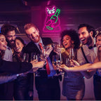 WLHOPE Beer Cat Neon Sign for Wall Decor Adjustable LED Lights Decorations with Dimmable Pink Cute Cat for Bar Kitchen Restaurant Man Cave Birthday Parties