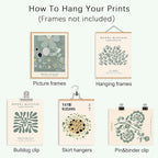 KBKBART 9 PCS Sage Green Wall Art - Eclectic Decor, Abstract Posters for Room Aesthetic, Matisse Wall Art for Bedroom