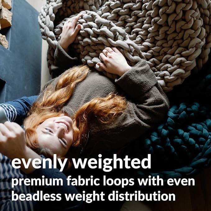 Nuzzie Chunky Knit Weighted Blanket - Breathable, Cooling, Hand Made Knit Throw Blanket for Sleep - Machine Washable, Stylish Decor Design (Taupe, Queen | 22lbs | 60"x80")