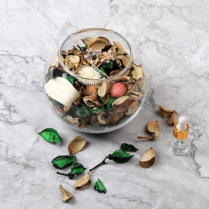 Qingbei Rina White Potpourri Bags, Jasmine Scented Potpourri Bowl Filler, Decorative Dried Flowers Petal,Home Fragrance Sachet,Bathroom Decor,8.4 oz/2 Bags