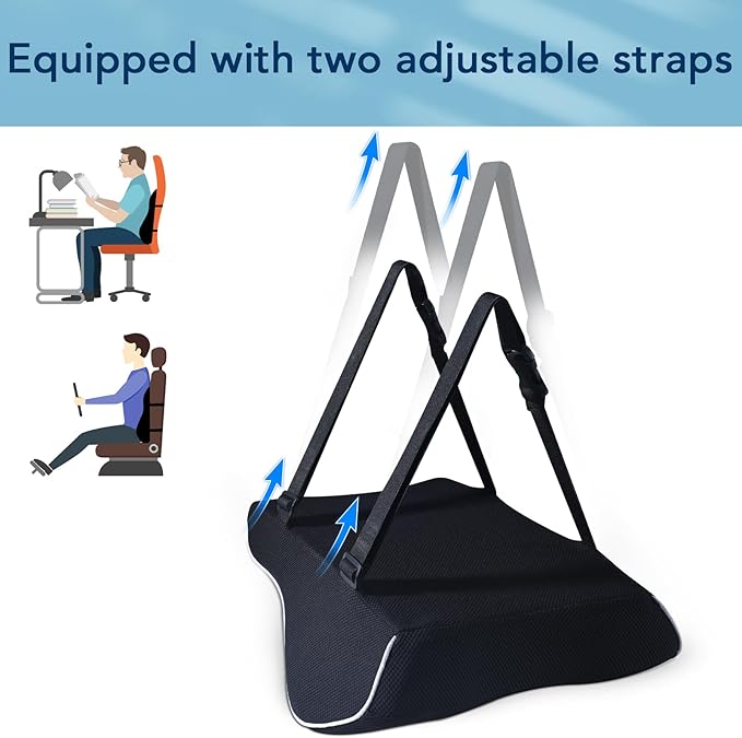 Lumbar Support Pillow for Office Chair, Memory Foam Cushion with Updated 3D Mesh Cover for Back Pain Relief, Ideal for Computer/Desk Chair, Car Seat, Gaming Chair, Recliner