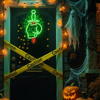 Halloween Skull Neon Sign with Dagger & Web Design,Skull Neon Sign For Halloween,Spooky LED Wall Light for Halloween Party Decor,Gothic Horror Neon Skull Light for Bar,Bedroom,Man Cave