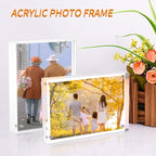 Acrylic Picture Frames 5x7 Free Standing, Clear Crystal Double Side Magnets 5'' x 7'' Picture Frame, Office Desktop Magnetic 5x7 Lucite Photo Frame for Booth Display, Brand Advertiser…