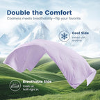 Cozy Bliss Cooling Comforter Twin Size Dual-Sided, Ultra-Soft Cooling Blankets for Hot Sleepers and Night Sweats, Breathable Lightweight Silky Smooth, Lavender Purple