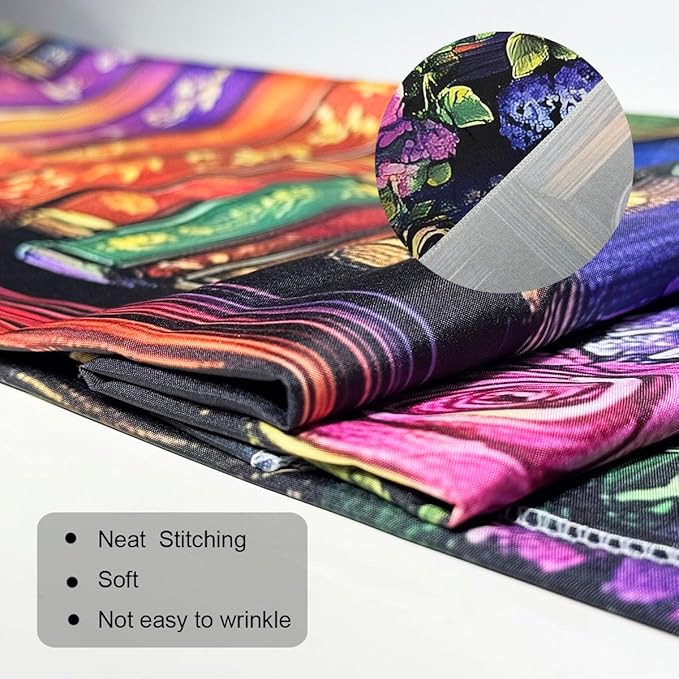 keowhsf Pink Purple Flower Bookshelf Wall Tapestry Colorful Tapestries for Bedroom Aesthetic Floral Tapestry Wall Hanging Cute Girl Bedroom Decor