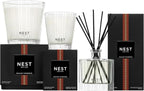 NEST New York Reed Diffuser, Sicilian Tangerine - 5.9 fl oz - Fragrance for Up to 90 Days - Reusable, Refillable Glass Holder - Includes 8 All-Natural Reed Sticks - Flame Free