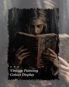 HUARCEY Gold Framed Wall Art for Living Room, Portrait Painting Prints, Vintage Wall Decor for Kitchen, Gothic Bedroom Wall Art for Home Office Magic Scripture 16L x 12W