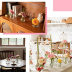 28 Clear Bud Vases in Bulk, Glass Small Bud Vase for Centerpieces, Mini Bud Vase Set for Flowers, Vintage Vases for Rustic Wedding Decorations, Table Decor Flower Bedroom Party Home Decor