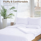 GOLD TEXTILES White Throw Pillows Insert (Pack of 4) Polyester Sham Stuffer Throw Pillow - Lightweight Square Indoor Decorative Pillows - Bed and Cushion Couch Pillows (4, 12 X 20)