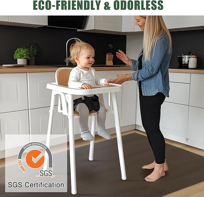 Plastic Floor Mat for Home, 6' x 9' Area Rug for Living Room, Waterproof Vinyl Floor Mat for Dining Table, Non-Slip Floor Protector Mat for Garage, Laundry Area, Semi-Transparent Black