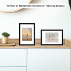 12 Packs 8x12 Picture Frames, Display 6x8 with Mat or 8x12 Without Mat, Gallery Wall Frame Set, 8 by 12 Frames Bulk Set of 12 Collage Wall Decor Photo Frames Set for Wall and Tabletop, Black