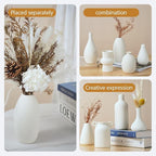 White vase Set of 12 – Ceramic Mini Vases for Pampas Grass, Wedding Centerpieces, Shelf & Table Decor, DIY Crafting, and Home Office Styling,Ceramic vases for Painting