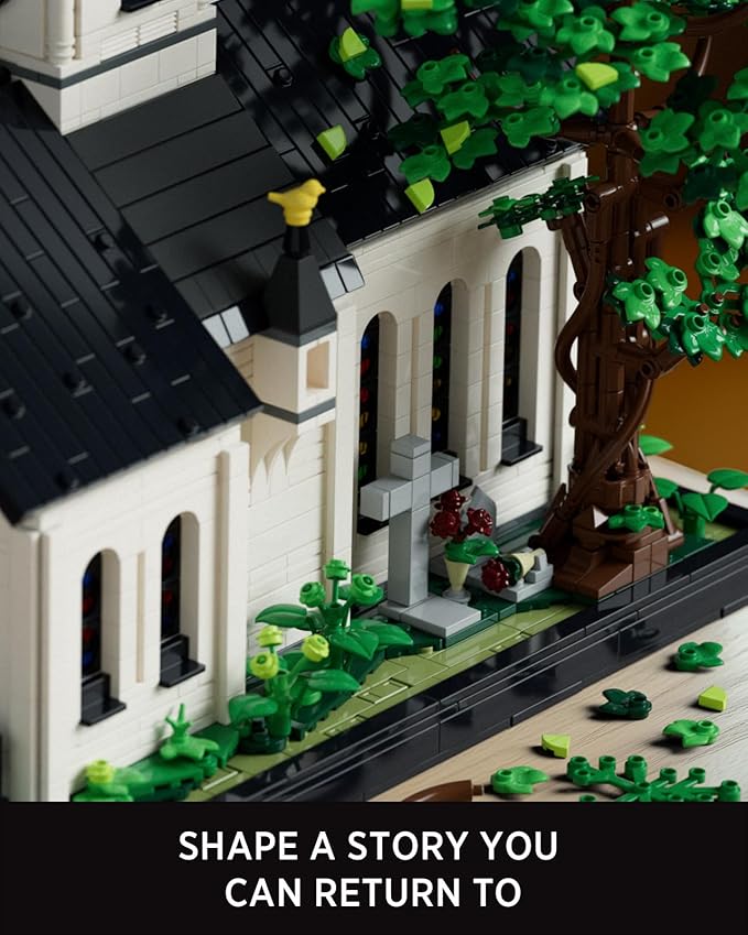 Nifeliz Church Building Set for Adults, Vintage Countryside Building Model Toy with Detailed Interior, Ideal for Display and Home Decor Gift (3,116 PCS, NF10310)