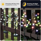 Solar Garden Lights Outdoor,Waterproof Solar Lights for Outside Decorative 4Pack, 80Led Flowers Garden Decor, Outdoor Lights for Yard Pathway,Lawn,Garden Decorations