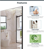 Nano Full Length Mirror Shatterproof Oversized Full Body Glassless Mirror for Home Gym Dance Studio and Workout Room 36" x 72" Gold