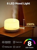 InnoGear 500ml Essential Oil Diffuser with Remote Control, Premium Ultrasonic Aromatherapy Diffusers Scent Humidifier Vaporizer Auto-Off Timer for Large Room Home, White