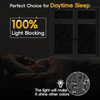 Total Blackout Window Privacy Film Decorative Static Cling with Tools, Room Darkening Window Tint for Home, Black Out Window Cover Replacement Window Curtains Window Blinds,29.5"" by 157.4""