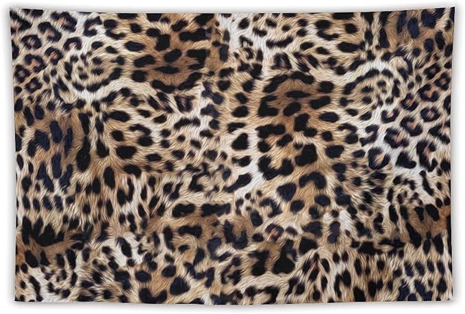 HZOHNAGO Leopard Print Tapestry Nature Wildlife Vintage Cheetah Fur Spot Animal Skin Wild Animals Spots Printed Wall Tapestry Painting Wall Hanging for Bedroom Living Room Dorm 60" W x 40" H