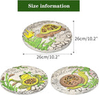 Sungmor 3PC Pretty Garden Stepping Stones, 9.8" Large Concrete Decorative Stones with Beautiful Pattern, Unique Outdoor Lawn Accents, Yard Walkway Flower Bed Wall Shelf Welcome Friends Decorations