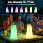 Portable Outdoor Table Lamp, Cordless Rechargeable Outdoor Table Lanterns RGB LED Lights with Remote, IP44 Water-Resistant Battery Operated Hanging Lamp for Patio Garden Camping Dining Room
