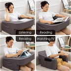 A Nice Night Lap Desk Rest Pillow for Adult,TV Trays Bed Pillow, Memory Foam Rest Pillow for Reading, Working, Playing Switch or Sitting in Bed Sofa Floor,LightGrey