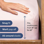 Queen Sheets Set 6 Piece - Includes 4 Pillowcases - Bed Sheets Queen Size - Soft Hotel Luxury Bedding - Cooling, Comfy & Breathable - 1 Flat & 1 Fitted & 4 Pillowcases w/ Deep Pockets - Lavender Pink