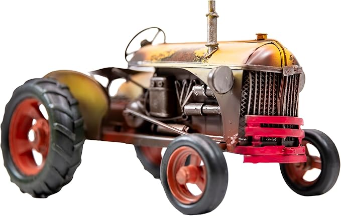 YCHTEWY-Iron Classic Car Model Collectible Vehicle Decoration, Metal Truck Christmas Decor ，Unique Blend of Vintage, Rustic, Farmhouse Truck Decor for Table Top Decor. (E)