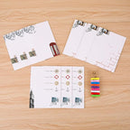 Hanging Photo Display Photo Holder String with Clips Photo Frame Set Perfect Wall Decor for Teen Bedroom Home Cubicle Office Retro Postmark *2