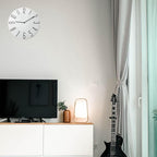 Wall Clock, Silent Clock, Wall Clocks Battery Operated， 12 inch Modern Wall Clock, Suitable for Offices, Living Rooms, Kitchens, Homes, Schools (White Without Second Hand)