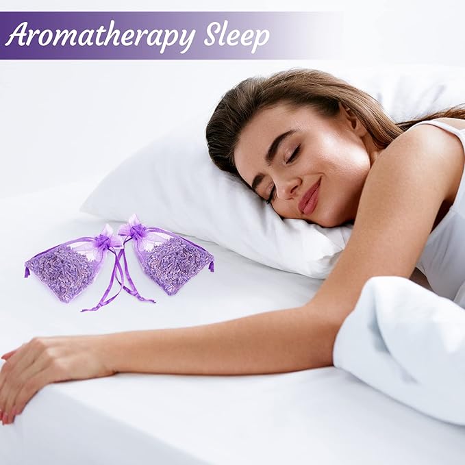 Demissle 240 Pcs French Lavender Sachets Bags Bulk for Drawers and Closets Home Fragrance Dried Flower Lavender Sachets Bridal Shower Favors