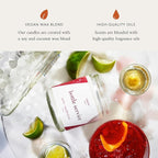 Literie Miami Inspired Scented Candle: Bottle Service - Spirits & Muddled Fruit Scent, 7.5oz, 40 Hour Burn, Vegan Soy & Coconut Blend Candle for Home Decor, Gift for Women & Men