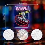 Neon Sign, Ramen Neon Signs for Wall Decor Neon LED Signs Room Neon Light Up Signs Home Decor for Business Restaurant Bedroom Club Party Bars Shop Decoration USB Operated
