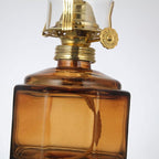 2 Pack Rustic Oil Lamp Large Vintage Glass Kerosene Lamp Chamber Oil Lamps for Indoor Use Home Decor Classic Old Hurricane Oil Lamp for Emergency Lighting 12.5''