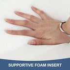 HOMBYS 3-in-1 Adjustable Height Wedge Pillow, 7" Height Leg Knee Pillow for Side Sleepers & Aligns Spine, Supportive Bolster Pillow for Pregnancy Relieves Pressure Hip Leg Elevation, 26", Light Grey